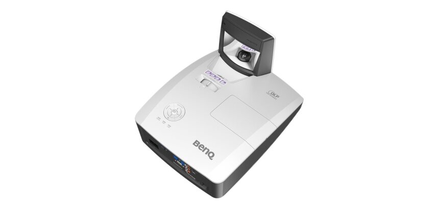 BenQ MH856UST+ vidéo-projecteur Projecteur à focale ultra courte 3500 ANSI lumens DLP 1080p (1920x1080) Compatibilité 3D Noir, Blanc