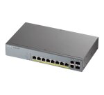 Zyxel GS1350-12HP-EU0101F commutateur réseau Géré L2 Gigabit Ethernet (10/100/1000) Connexion Ethernet, supportant l'alimentation via ce port (PoE) Gris