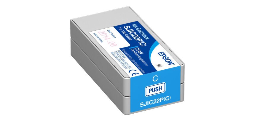 Epson SJIC22P(C): Ink cartridge for ColorWorks C3500 (Cyan)