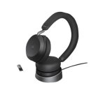 Jabra Evolve2 75 Casque Sans fil Arceau Bureau/Centre d'appels Bluetooth Socle de chargement Noir