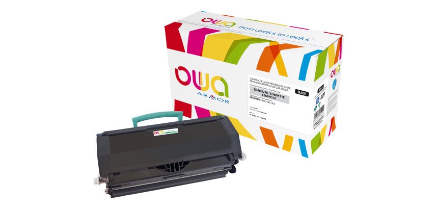 Toner remanufacturé OWA - haute capacité - Noir - pour LEXMARK E360H21E, E360H11E, E360H31E