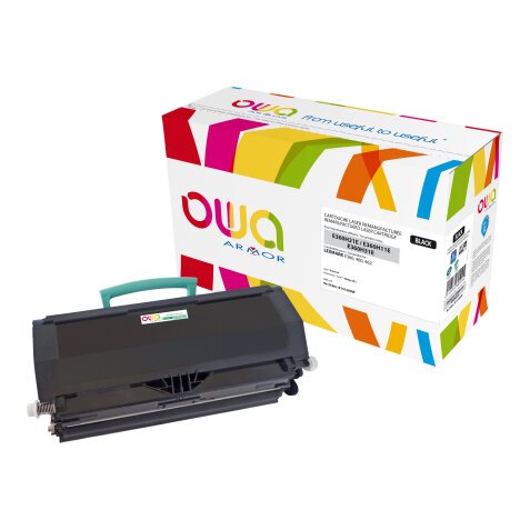 Toner remanufacturé OWA - haute capacité - Noir - pour LEXMARK E360H21E, E360H11E, E360H31E