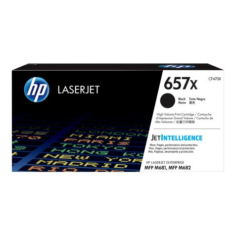 HP 657X - à rendement élevé - noir - original - LaserJet - cartouche de toner (CF470X)