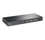 TP-Link TL-SG1218MPE Géré L2 Gigabit Ethernet (10/100/1000) Connexion Ethernet, supportant l'alimentation via ce port (PoE) 1U Noir