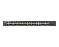 Zyxel GS1900-48HPv2 Géré L2 Gigabit Ethernet (10/100/1000) Connexion Ethernet, supportant l'alimentation via ce port (PoE) Noir