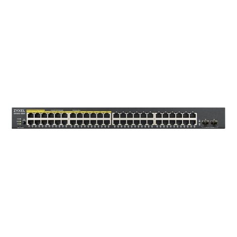 Zyxel GS1900-48HPv2 Géré L2 Gigabit Ethernet (10/100/1000) Connexion Ethernet, supportant l'alimentation via ce port (PoE) Noir