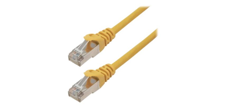 MCL 2m Cat6a S/FTP câble de réseau Jaune S/FTP (S-STP)