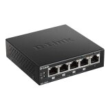 D-Link DGS-1005P/E commutateur réseau Non-géré Gigabit Ethernet (10/100/1000) Connexion Ethernet, supportant l'alimentation via ce port (PoE) Noir