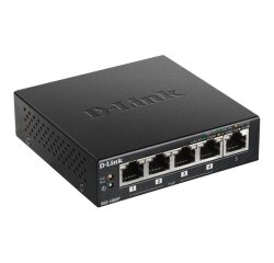 D-Link DGS-1005P/E commutateur réseau Non-géré Gigabit Ethernet (10/100/1000) Connexion Ethernet, supportant l'alimentation via ce port (PoE) Noir