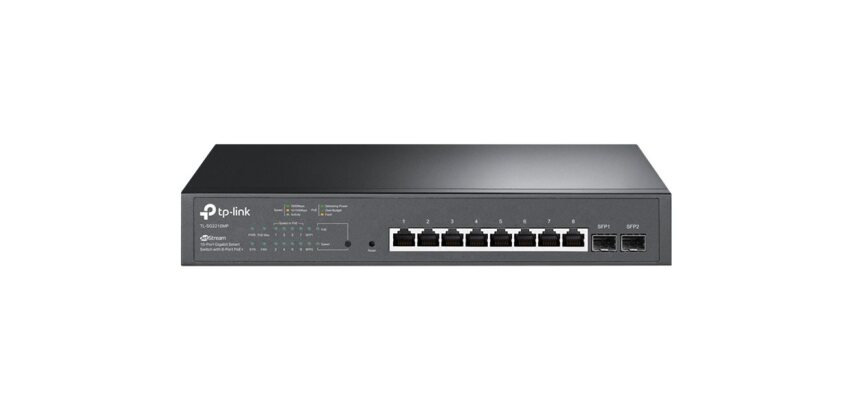 TP-Link Omada TL-SG2210MP Géré L2/L2+ Gigabit Ethernet (10/100/1000) Connexion Ethernet, supportant l'alimentation via ce port (PoE) 1U Noir