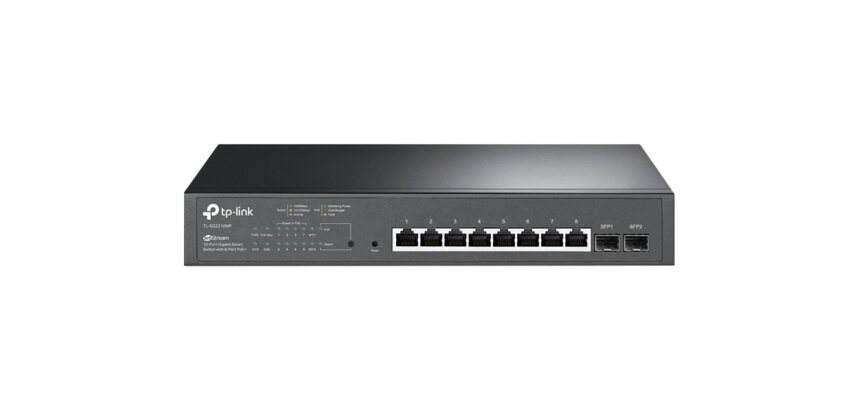 TP-Link Omada TL-SG2210MP Géré L2/L2+ Gigabit Ethernet (10/100/1000) Connexion Ethernet, supportant l'alimentation via ce port (PoE) 1U Noir