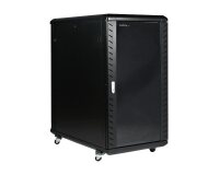 StarTech.com Armoire Rack Serveur 22U à 4 Montants, Armoire Verrouillable 19" pour Ordinateur/AV/Équipement IT, Rack Réseau pour Bureau/Domicile avec Roulettes et Rails de Montage Ajustables