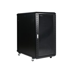 StarTech.com Armoire Rack Serveur 22U à 4 Montants, Armoire Verrouillable 19" pour Ordinateur/AV/Équipement IT, Rack Réseau pour Bureau/Domicile avec Roulettes et Rails de Montage Ajustables