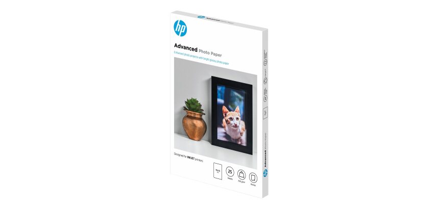 HP Advanced Glossy Photo Paper - fotopapier - glanzend - 25 vel(len) - 100 x 150 mm - 250 g/m²