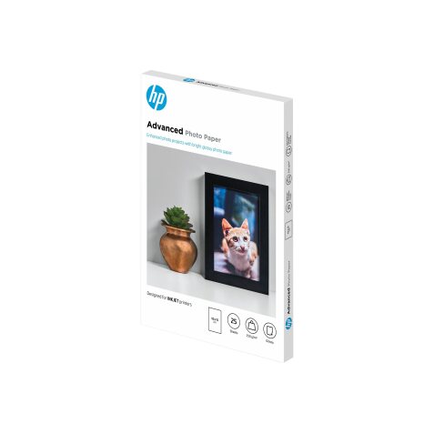 HP Advanced Glossy Photo Paper - Fotopapier - glänzend - 25 Blatt - 100 x 150 mm - 250 g/m²