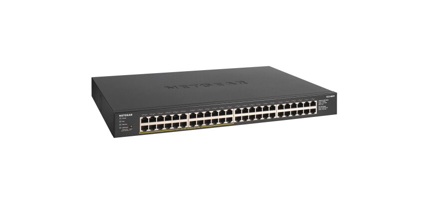 NETGEAR GS348PP Non-géré Gigabit Ethernet (10/100/1000) Connexion Ethernet, supportant l'alimentation via ce port (PoE) Noir