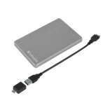 Verbatim Disque dur portable mince Store ?n? Go ALU 1 To gris