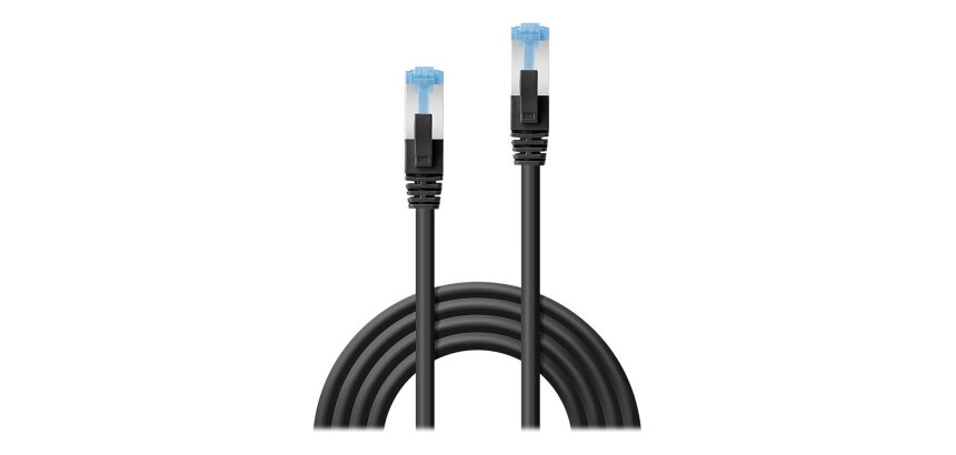 Lindy Câble réseau Noir Cat.6A S/FTP LSZH, 1.5m