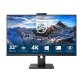 Philips P Line 329P1H/00 LED display 80 cm (31.5") 3840 x 2160 pixels 4K Ultra HD Noir
