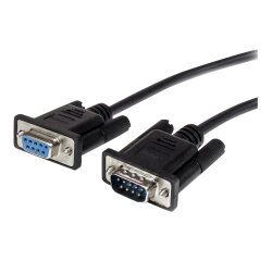 StarTech.com Câble Série Noir Droit à Travers DB9 RS232 de 3m - Câble d'Extension Série DB9 RS232 - Câble Mâle à Femelle