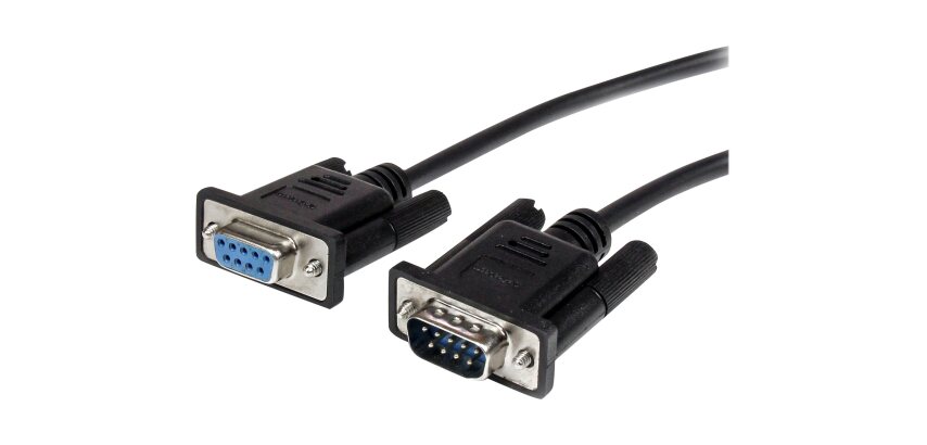 StarTech.com Câble Série Noir Droit à Travers DB9 RS232 de 3m - Câble d'Extension Série DB9 RS232 - Câble Mâle à Femelle