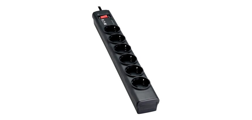 Eaton PS6D protection surtension Noir, Blanc 6 sortie(s) CA 220 - 250 V 1 m