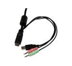 StarTech.com Switch Commutateur KVM 2 Ports USB, HDMI avec Audio et Câbles pour 2 PC sur 1 écran - Auto Alimenté