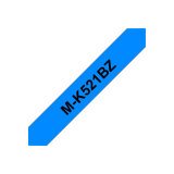 Brother M-K521B ruban d'étiquette Noir sur bleu
