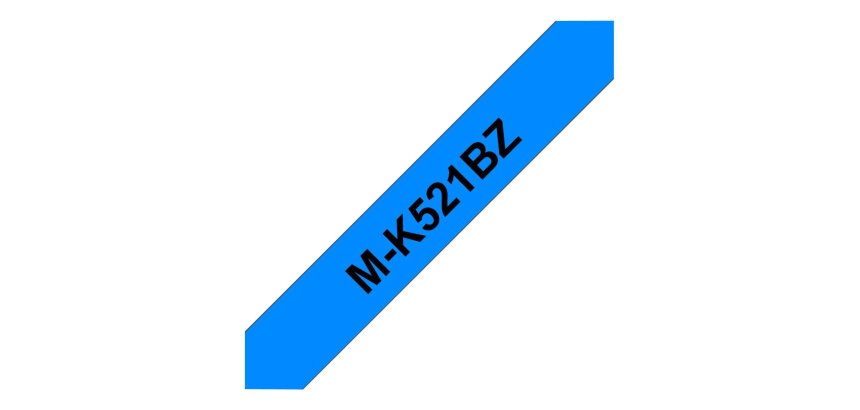 Brother M-K521B ruban d'étiquette Noir sur bleu