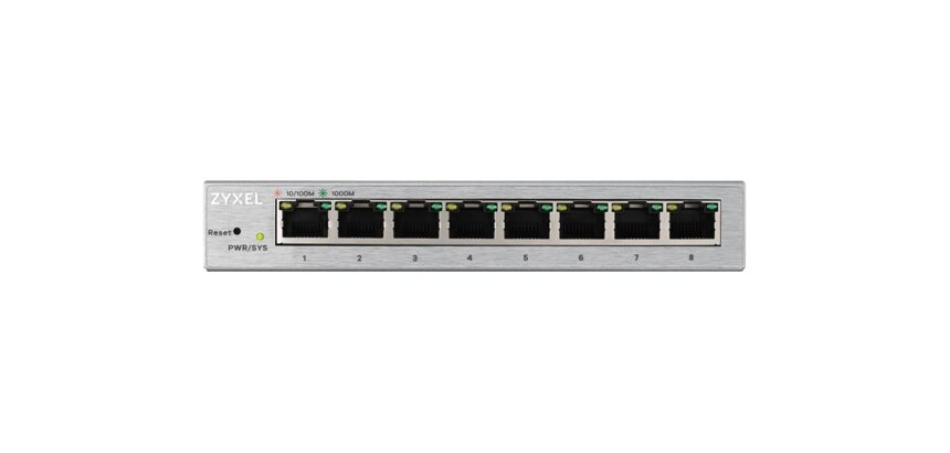 Zyxel GS1200-8 Géré Gigabit Ethernet (10/100/1000) Argent