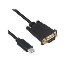 DLH DY-TU4744 câble vidéo et adaptateur 1,8 m USB Type-C VGA (D-Sub) Noir
