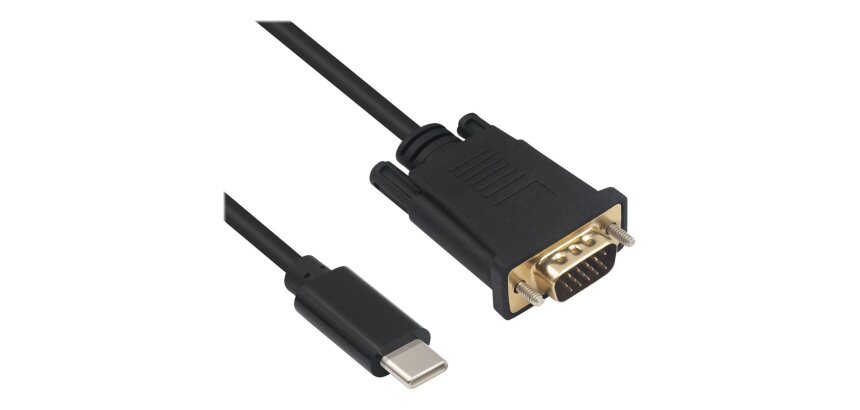 DLH DY-TU4744 câble vidéo et adaptateur 1,8 m USB Type-C VGA (D-Sub) Noir