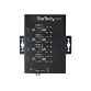 StarTech.com Hub Série 4 Ports USB vers RS232/RS485/RS422 - Convertisseur Industriel USB 2.0 vers DB9 - IP30 - Hub Série Métallique Montable sur Rail DIN - Protection ESD 15kV