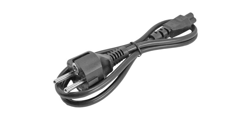 StarTech.com Cordon d'alimentation en trèfle Schuko CEE7 vers IEC 320 C5  (tripolaire) pour ordinateur portable - M/F - Noir