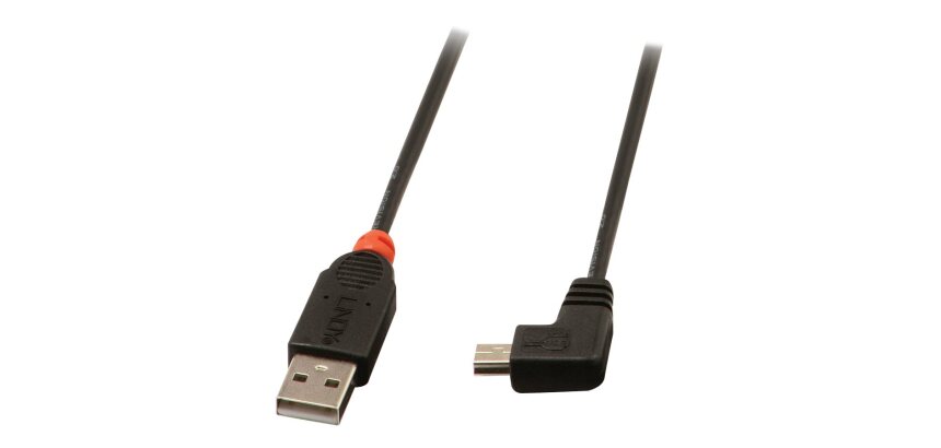 Lindy Câble USB 2.0 type A / mini-B coudé, 0.5m