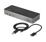 StarTech.com Dock USB-C & USB-A - Station d'Accueil Universelle à Triple Écran DisplayPort & HDMI 4K 60Hz - 85W Power Delivery, 6x USB Hub, GbE, Audio - USB 3.1 Gen 2 10Gbps