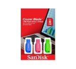 SanDisk Cruzer Blade 3x 32GB lecteur USB flash 32 Go USB Type-A 2.0 Bleu, Vert, Rose