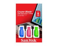 SanDisk Cruzer Blade 3x 32GB lecteur USB flash 32 Go USB Type-A 2.0 Bleu, Vert, Rose