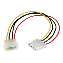 StarTech.com Câble d'Extension Alimentation Molex LP4 30 cm - Rallonge de Câble LP4 - Mâle vers Femelle