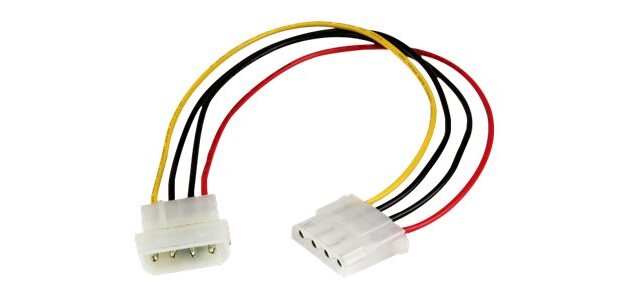 StarTech.com Câble d'Extension Alimentation Molex LP4 30 cm - Rallonge de Câble LP4 - Mâle vers Femelle