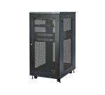 StarTech.com Armoire Rack Serveur 24U à 4 Montants, Armoire Verrouillable 19" pour Ordinateur/AV/Équipement IT, Rack Réseau pour Bureau/Domicile avec Roulettes et Rails de Montage Ajustables