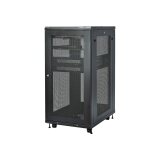 StarTech.com Armoire Rack Serveur 24U à 4 Montants, Armoire Verrouillable 19" pour Ordinateur/AV/Équipement IT, Rack Réseau pour Bureau/Domicile avec Roulettes et Rails de Montage Ajustables