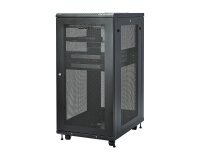 StarTech.com Armoire Rack Serveur 24U à 4 Montants, Armoire Verrouillable 19" pour Ordinateur/AV/Équipement IT, Rack Réseau pour Bureau/Domicile avec Roulettes et Rails de Montage Ajustables