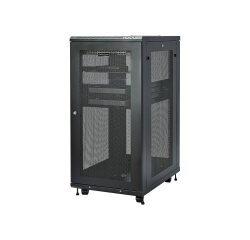 StarTech.com Armoire Rack Serveur 24U à 4 Montants, Armoire Verrouillable 19" pour Ordinateur/AV/Équipement IT, Rack Réseau pour Bureau/Domicile avec Roulettes et Rails de Montage Ajustables