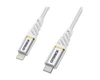 OtterBox Premium Cable USB C-Lightning 1M USB-PD, Cloud Sky White
