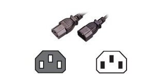 MCL Cable Electric male/female 5m Noir Coupleur C14 Coupleur C13