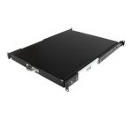 StarTech.com Plateau Coulissant 1U pour Clavier pour Montage en Rack de Serveur - 25 kg - Tiroir Coulissant en Acier de 55,8 cm de Profondeur pour Rack d'Equipement AV, Réseau 19"