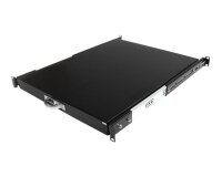 StarTech.com Plateau Coulissant 1U pour Clavier pour Montage en Rack de Serveur - 25 kg - Tiroir Coulissant en Acier de 55,8 cm de Profondeur pour Rack d'Equipement AV, Réseau 19"