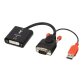 Lindy 38184 câble vidéo et adaptateur 0,2 m DVI-D VGA (D-Sub) + USB Noir, Orange