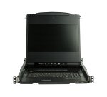 StarTech.com Console KVM à Montage en Rack à Deux Rails HD 1080p - Switch/Console KVM HD VGA à Port Unique - Écran LCD à Montage en Rack/Console Montée en Rack - Tiroir de Rack Serveur